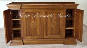CR66 Sideboard Solid Walnut Central Part Recessed 180 Cm 05
